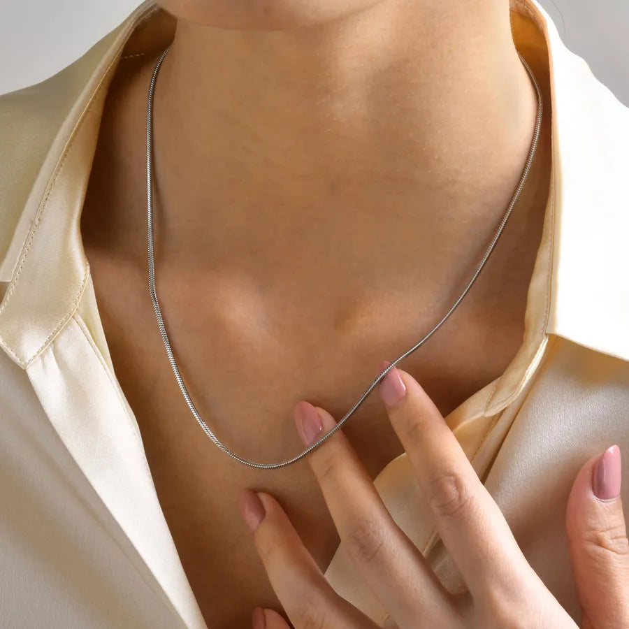 Collier chaîne seule, acier inoxydable — vue 4