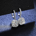 Puces d'oreilles moissanite taille princesse — vue 2
