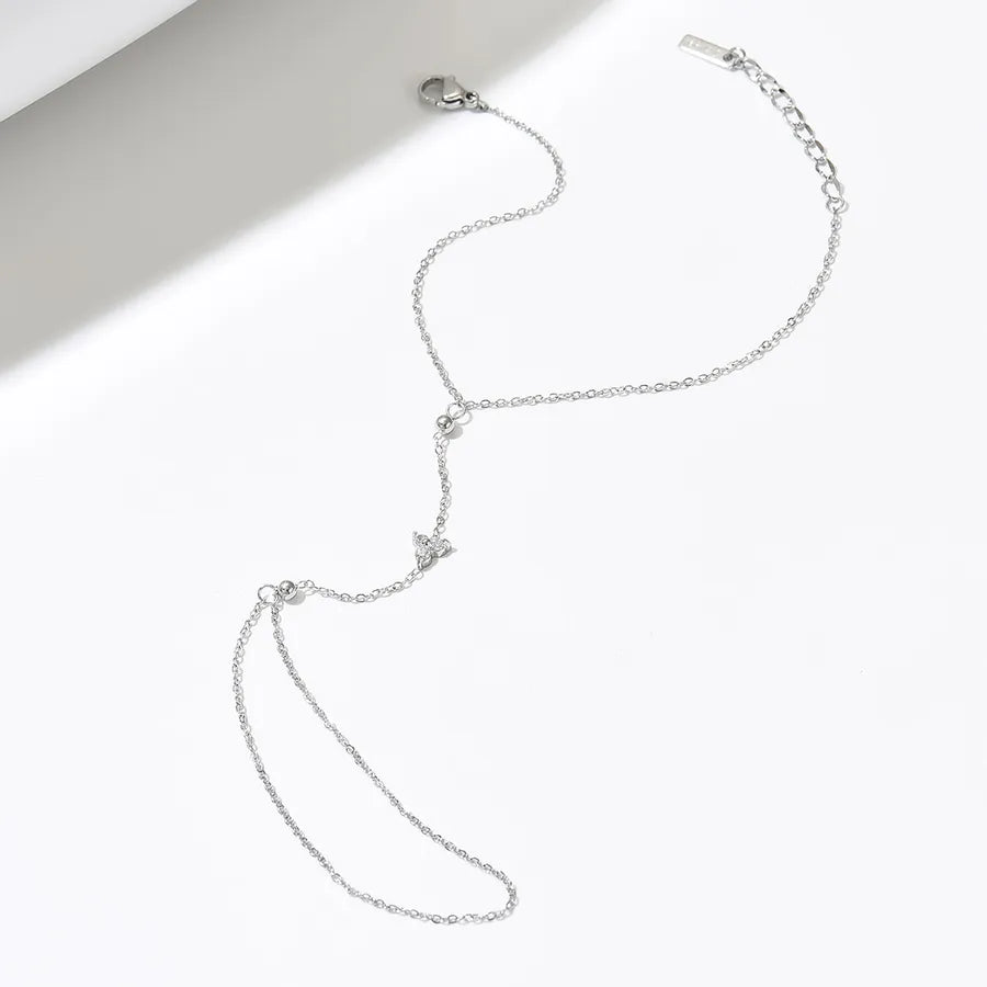 Bracelet maille forçat asymétrique, acier doré — vue 4
