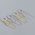Boucles d'oreilles à pierre, monture géométrique — vue 4