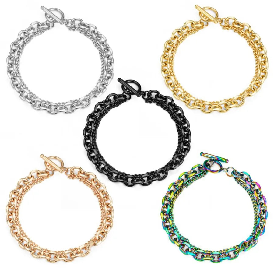 Bracelet maille ondulée à fermoir en T — vue 2