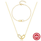 Collier de clavicule serti, argent 925 — vue 8
