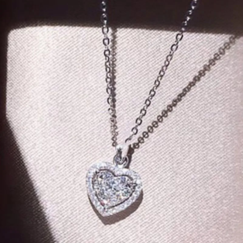 Collier cœur sur chaîne fine, argent 925 — vue 2