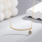 Collier œil protecteur émaillé sur chaîne en argent 925