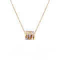 Collier à ligne de zircons sertis, chaîne fine — vue 4