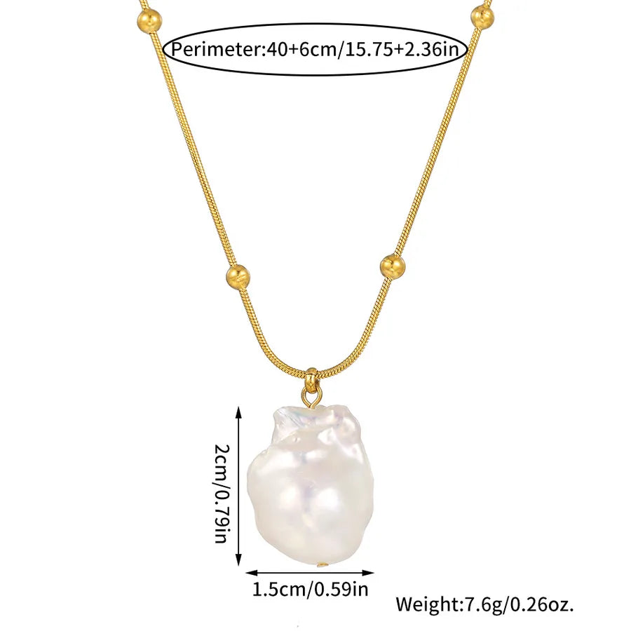 Collier queue de sirène et perle, chaîne fine — vue 4