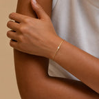 Bracelet chaîne tressée sertie de zircons — vue 3