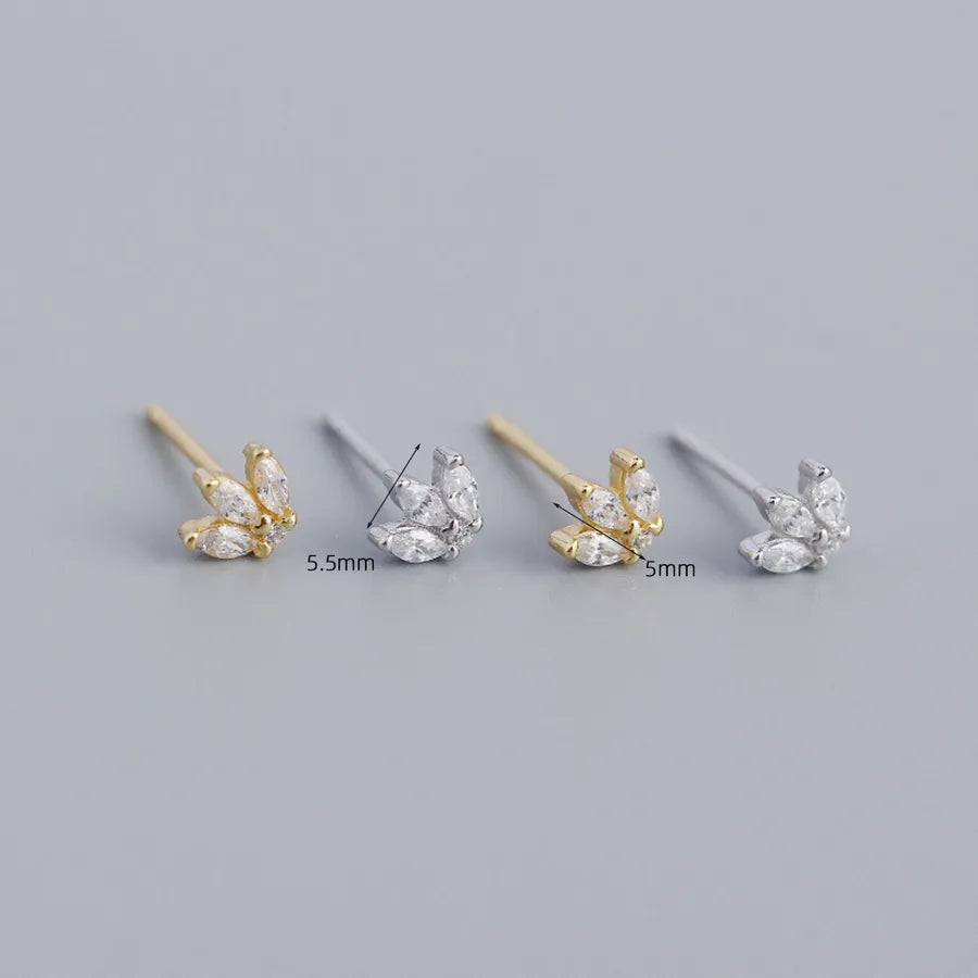 Puces d'oreilles petite couronne, argent 925 — vue 2