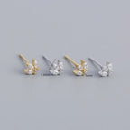 Puces d'oreilles petite couronne, argent 925 — vue 2