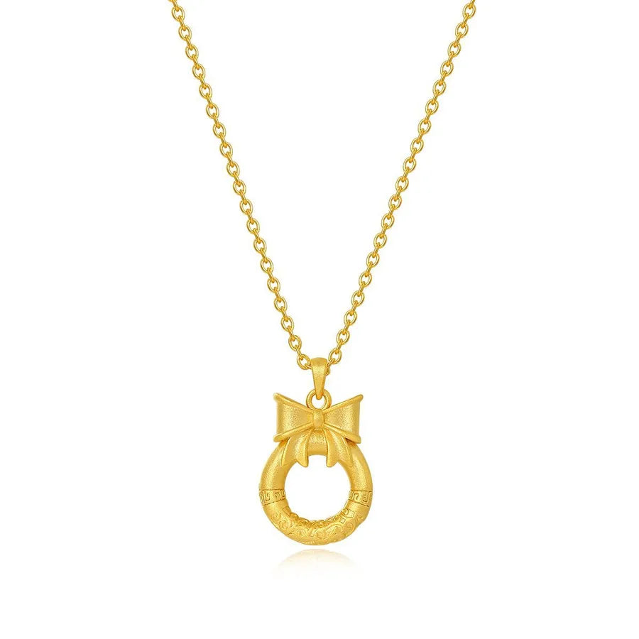 Collier nœud délicat, argent massif 925 — vue 5