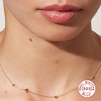 Collier alternant zircons ronds et carrés — vue 3