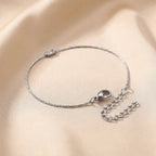 Bracelet chaîne tressée sertie de zircons — vue 8