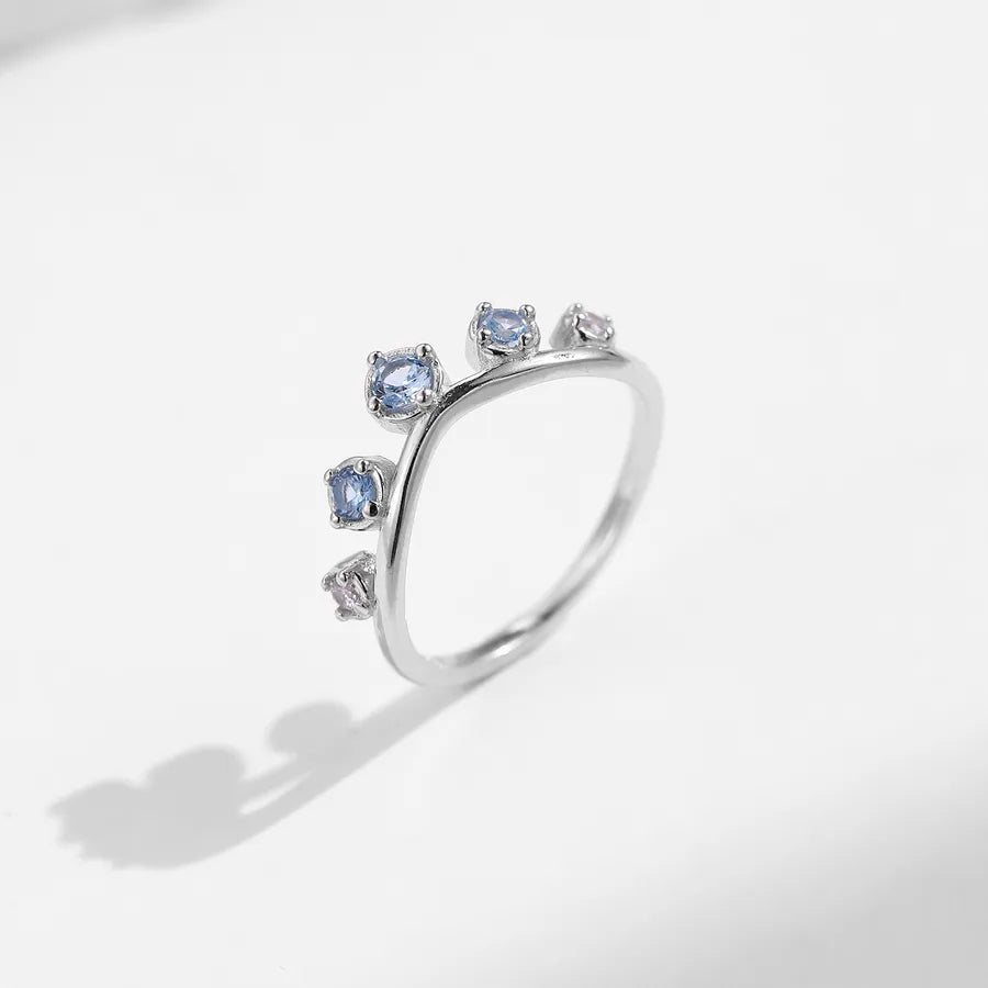 Bague à monture en vague, argent massif 925 — vue 8