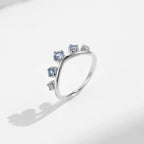 Bague à monture en vague, argent massif 925 — vue 8