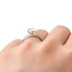 Bague solitaire moissanite, argent 925 — vue 4
