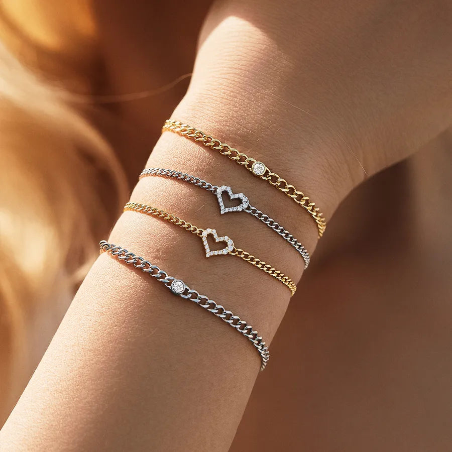 Bracelet tennis à moissanites serties, argent 925 — vue 3