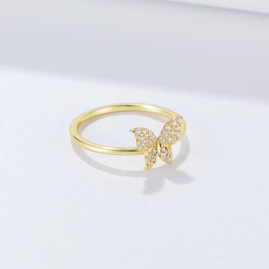 Bague papillon sertie de zircons, argent 925 — vue 5