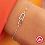 Collier de clavicule serti, argent 925 — vue 6