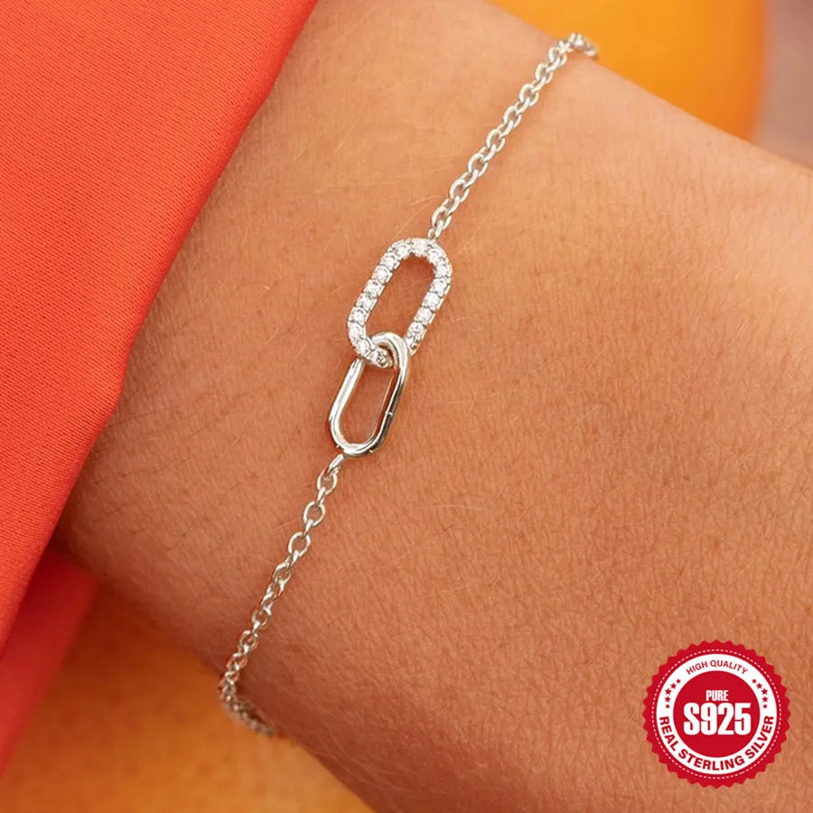 Collier de clavicule serti, argent 925 — vue 6