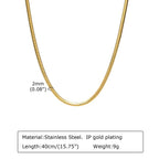 Collier chaîne seule, acier inoxydable — vue 9
