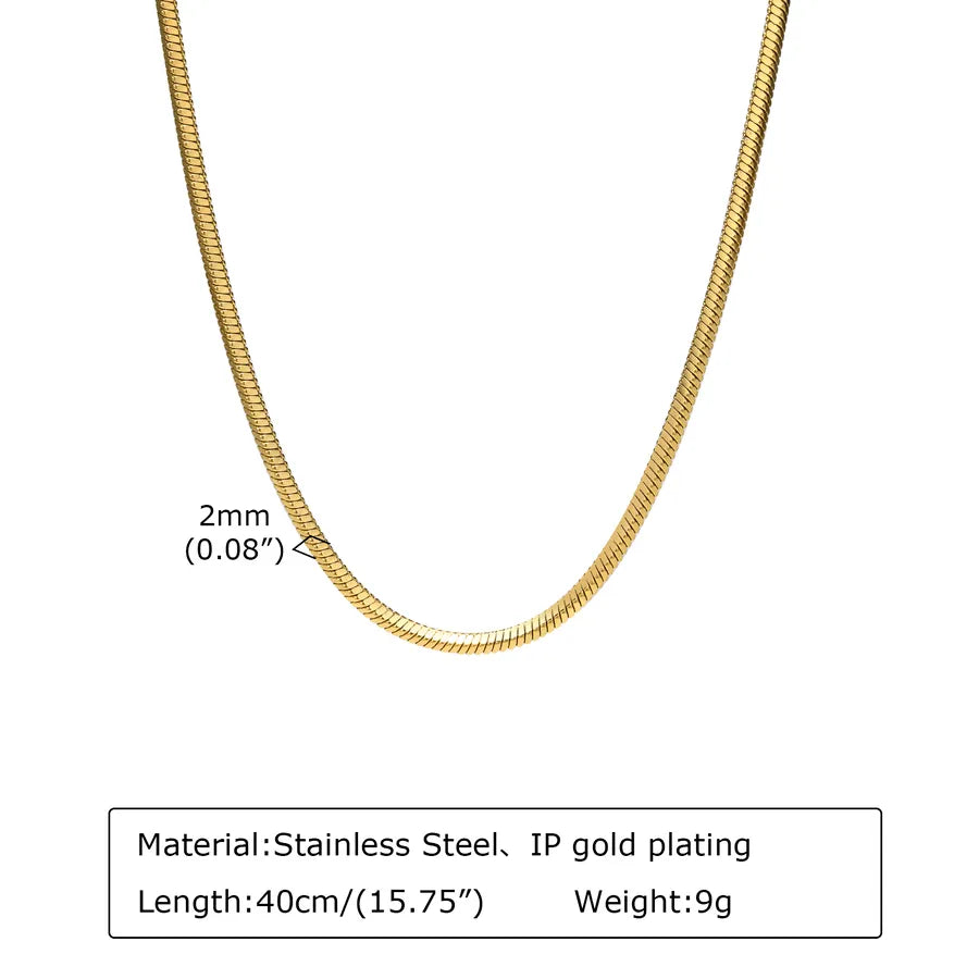 Collier chaîne seule, acier inoxydable — vue 9