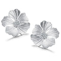 Puces d'oreilles pivoine ciselée, argent 925 — vue 6