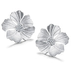 Puces d'oreilles pivoine ciselée, argent 925 — vue 6
