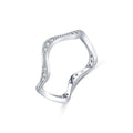 Bague à monture en vague, argent massif 925 — vue 11