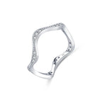 Bague à monture en vague, argent massif 925 — vue 11