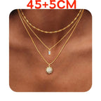 Collier multi-rangs à pendentifs gouttes — vue 2