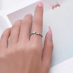 Bague à pierre taille goutte, argent 925 — vue 2