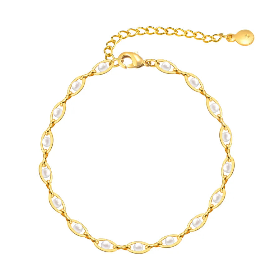 Bracelet à motif géométrique en cuivre doré — vue 10