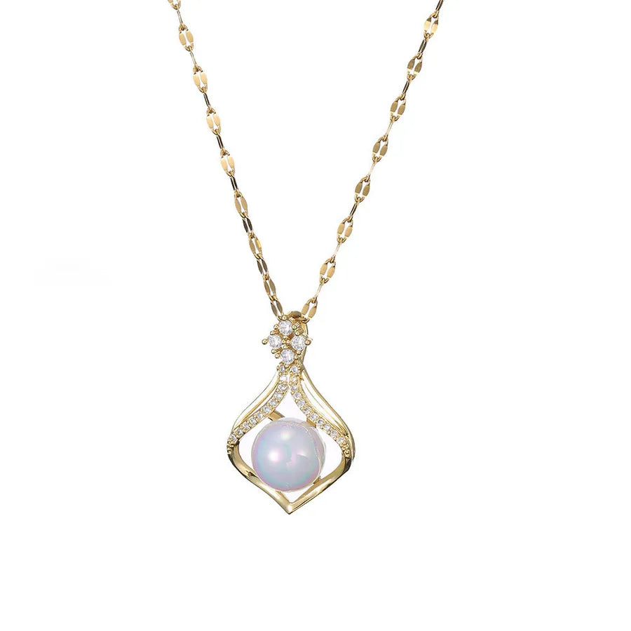 Collier à perle unique sur chaîne fine, modèle unisexe