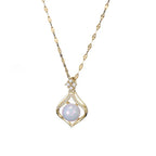 Collier à perle unique sur chaîne fine, modèle unisexe