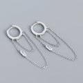 Boucles d'oreilles à pierre, monture géométrique — vue 6