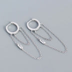 Boucles d'oreilles à pierre, monture géométrique — vue 6