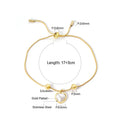 Bracelet cœur et perle sur chaîne réglable — vue 6