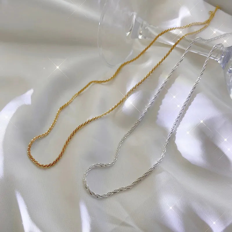 Collier chaîne sans pendentif, acier titane — vue 5