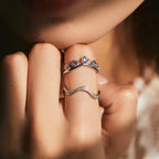 Bague à monture en vague, argent massif 925 — vue 9