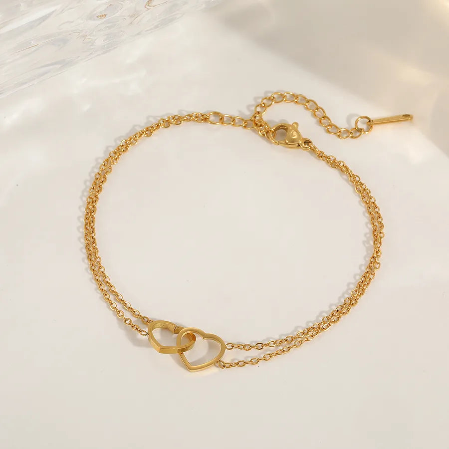 Collier cœur épuré sur chaîne fine — vue 3