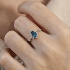 Bague à pierres taille goutte alignées — vue 5