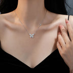 Collier à pendentif serti, argent 925 doré — vue 3