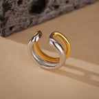 Bijou d'oreille en C à glisser sur le lobe, argent 925