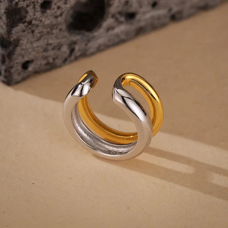 Bijou d'oreille en C à glisser sur le lobe, argent 925