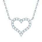 Collier cœur serti d'une moissanite, unisexe — vue 5
