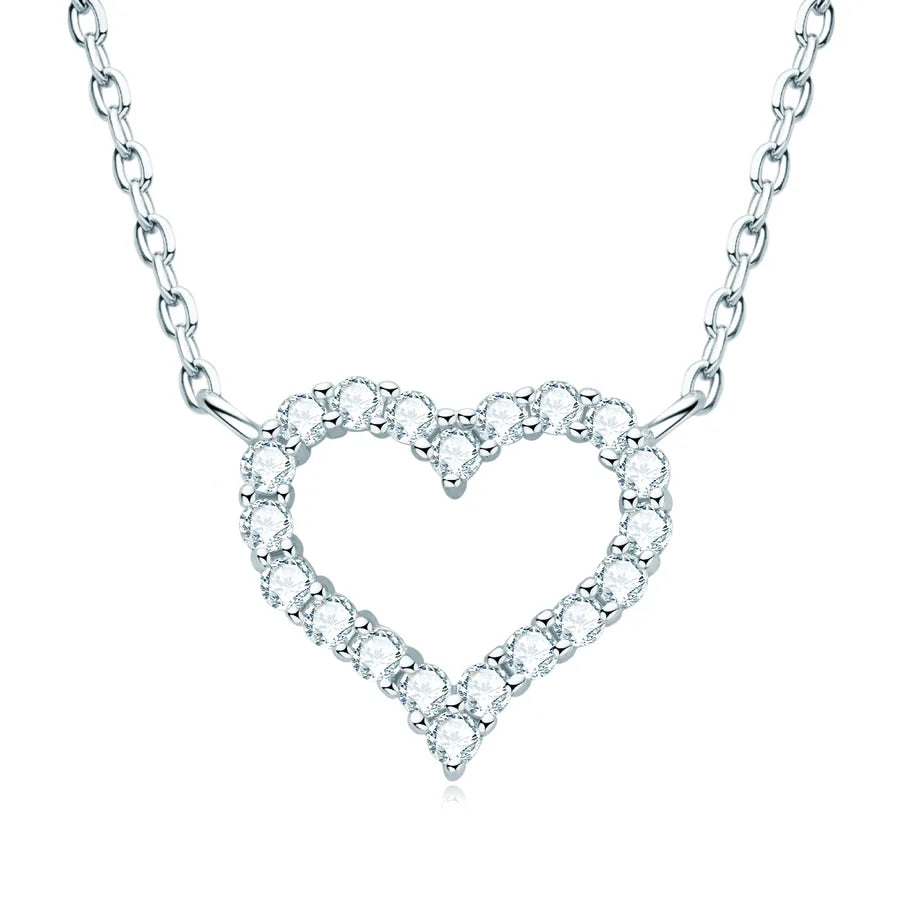 Collier cœur serti d'une moissanite, unisexe — vue 5