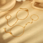 Bracelet chaîne fine élégante en acier inoxydable doré