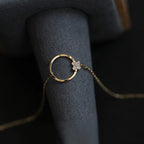 Bracelet fleur ciselée, argent massif 925 — vue 4