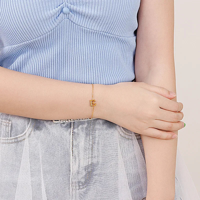 Bracelet initiale personnalisable A à Z — vue 2