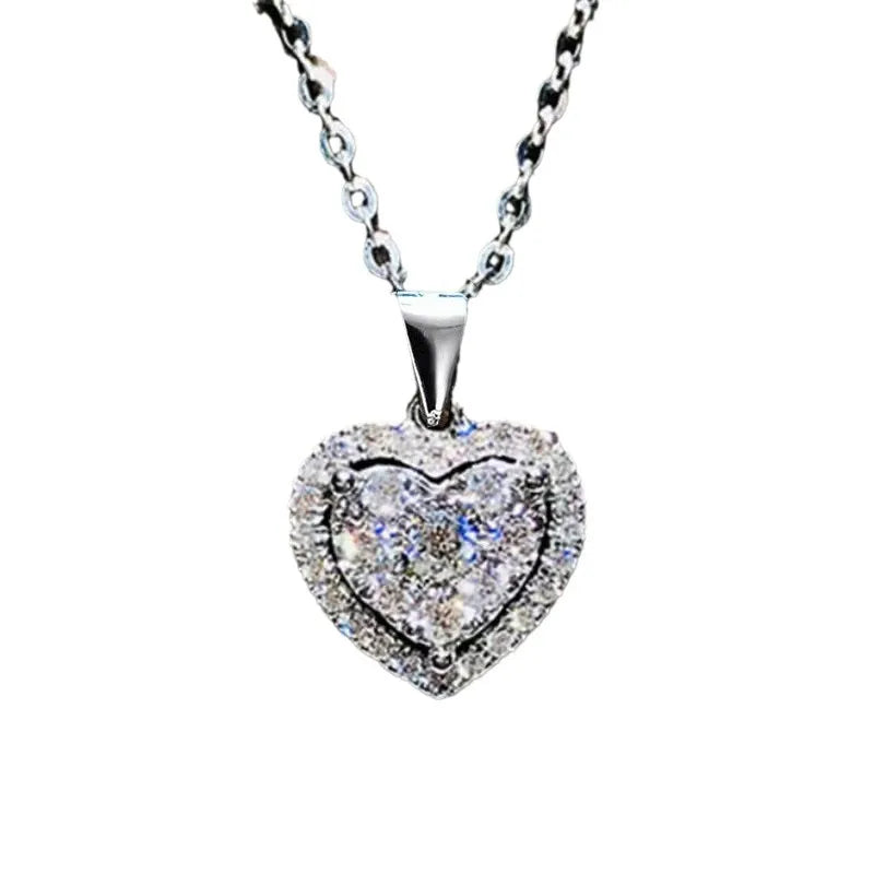 Collier cœur sur chaîne fine, argent 925 — vue 5